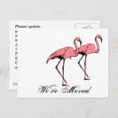 はがきレトロ引っ越しました新しいアドレスFlamingo PC 案内ポストカード (正面/裏面)