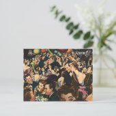 はがきヴィンテージおもしろいパーティーお祝いBash Crowd ポストカード (スタンド正面)
