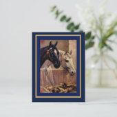 はがきヴィンテージウマ犬 ポストカード (スタンド正面)