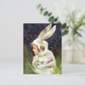 はがきヴィンテージハッピーイースター!バニースーツ隠し卵 シーズンポストカード (スタンド正面)