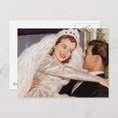 はがきヴィンテージハッピー新婦カップル結婚ズ ポストカード (正面/裏面)