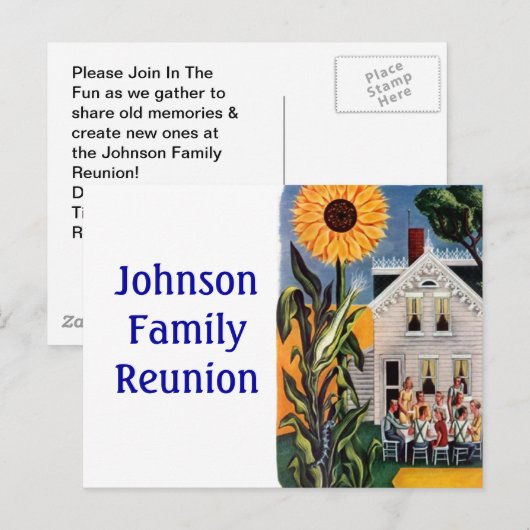 はがきヴィンテージフロントポーチファミリートーレヌイオンPC インビテーションポストカード (正面/裏面)