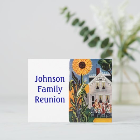 はがきヴィンテージフロントポーチファミリートーレヌイオンPC インビテーションポストカード (スタンド正面)