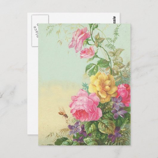はがきヴィンテージフローラ ポストカード (正面/裏面)