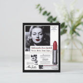 はがきヴィンテージ口紅の広告 ポストカード (スタンド正面)