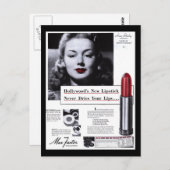 はがきヴィンテージ口紅の広告 ポストカード (正面/裏面)