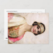 はがきヴィンテージ女性1 ポストカード (正面/裏面)