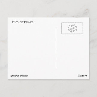 はがきヴィンテージ女性1 ポストカード