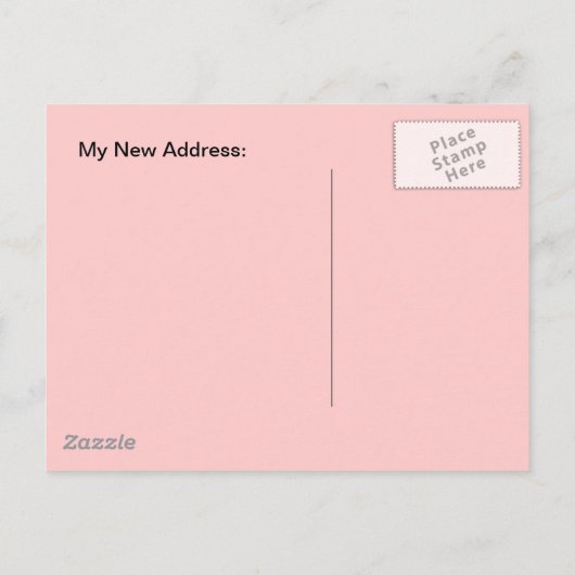 はがきヴィンテージ新しいホームジョブ移動したアドレス 案内ポストカード (裏面)