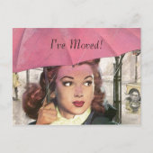 はがきヴィンテージ新しいホームジョブ移動したアドレス 案内ポストカード (正面)