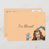 はがきヴィンテージ新しいホームジョブ移動したアドレス 案内ポストカード (正面/裏面)