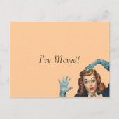 はがきヴィンテージ新しいホームジョブ移動したアドレス 案内ポストカード (正面)