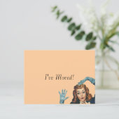 はがきヴィンテージ新しいホームジョブ移動したアドレス 案内ポストカード (スタンド正面)