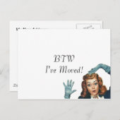 はがきヴィンテージ新しいホームジョブ移動したアドレス 案内ポストカード (正面/裏面)