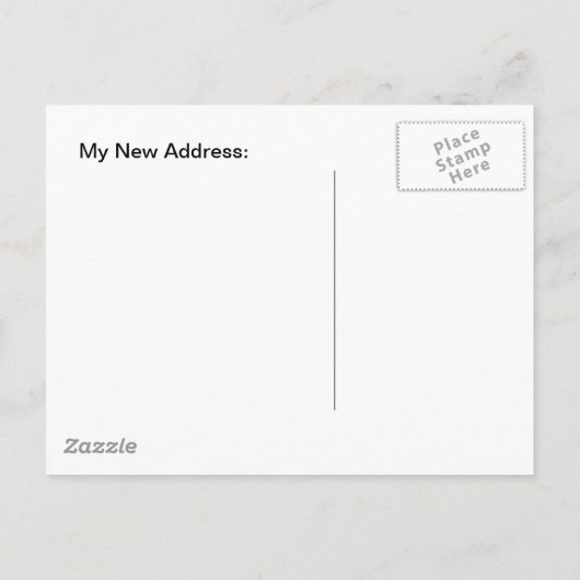 はがきヴィンテージ新しいホームジョブ移動したアドレス 案内ポストカード (裏面)