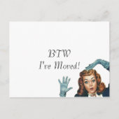 はがきヴィンテージ新しいホームジョブ移動したアドレス 案内ポストカード (正面)