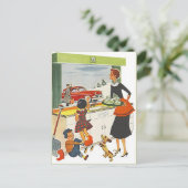 はがきヴィンテージ新しいホームジョブ移動アドレスおもしろいPC ポストカード (スタンド正面)