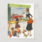 はがきヴィンテージ新しいホームジョブ移動アドレスおもしろいPC ポストカード (正面)