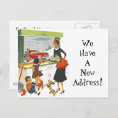 はがきヴィンテージ新しいホームジョブ移動アドレスおもしろいPC 案内ポストカード (正面/裏面)