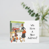 はがきヴィンテージ新しいホームジョブ移動アドレスおもしろいPC 案内ポストカード (スタンド正面)