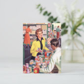 はがきヴィンテージ食料品ショッピング販売事業PC ポストカード (スタンド正面)