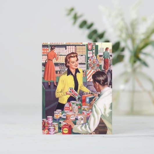 はがきヴィンテージ食料品ショッピング販売事業PC ポストカード (スタンド正面)