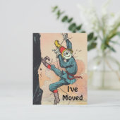 はがきヴィンテージScakrecrow Oz新しいアドレスPCを移動 案内ポストカード (スタンド正面)