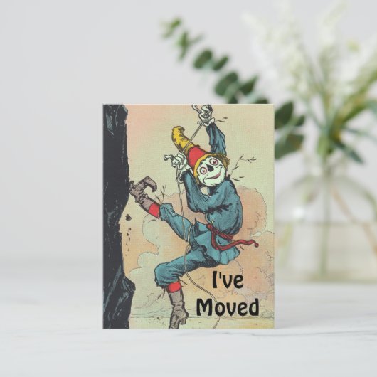 はがきヴィンテージScakrecrow Oz新しいアドレスPCを移動 案内ポストカード (スタンド正面)