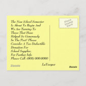 はがき供給用品学校寄付の注意喚起 ポストカード (裏面)