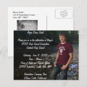 はがき卒業発表 インビテーションポストカード (正面/裏面)