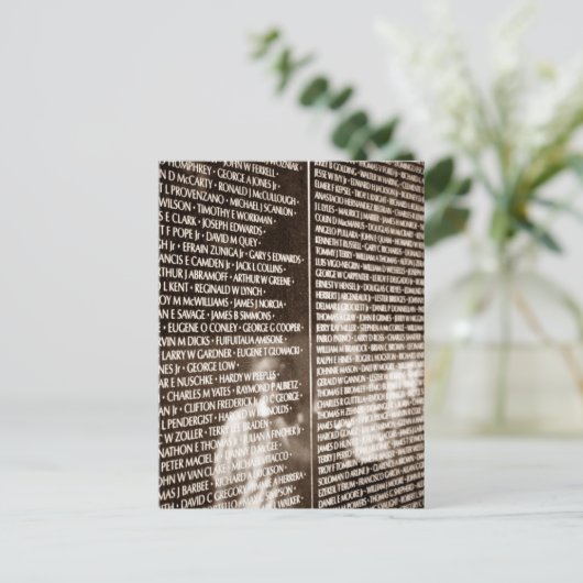 はがき反射ベトナム退役軍人メモリアル壁 ポストカード (スタンド正面)