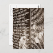 はがき反射ベトナム退役軍人メモリアル壁 ポストカード (正面/裏面)