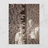 はがき反射ベトナム退役軍人メモリアル壁 ポストカード (正面)