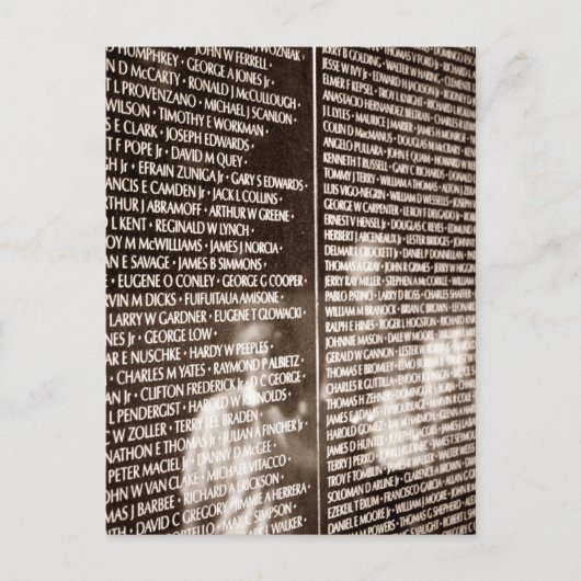 はがき反射ベトナム退役軍人メモリアル壁 ポストカード (正面)