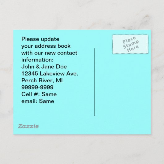 はがき可愛い引っ越しました新しいアドレスパッドFrogs PC 案内ポストカード (裏面)