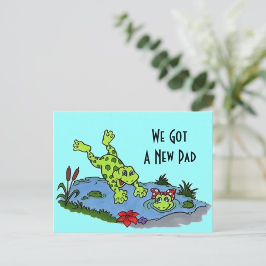 はがき可愛い引っ越しました新しいアドレスパッドFrogs PC 案内ポストカード (スタンド正面)