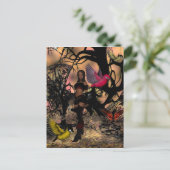 はがき小妖精や小人ガールバード ポストカード (スタンド正面)