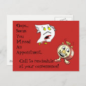 はがき恋しく思アポイントメント顧客連絡注 ポストカード (正面/裏面)