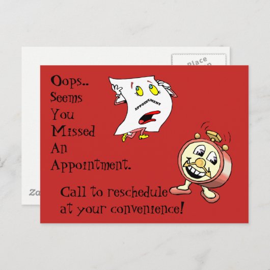 はがき恋しく思アポイントメント顧客連絡注 ポストカード (正面/裏面)