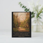 はがき感動的引用文ロバートフロスト ポストカード (スタンド正面)