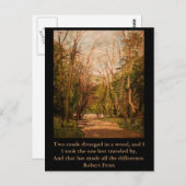 はがき感動的引用文ロバートフロスト ポストカード (正面/裏面)