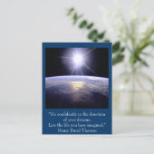 はがき感動的。引用文：ヘンリー・デイヴィッド・ソロー ポストカード (スタンド正面)