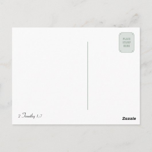 はがき感動的 | 2ティモシー1;7 ポストカード (裏面)