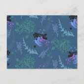 はがき抽象デザインブルーホワイルン ポストカード (正面)