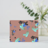 はがき抽象芸術カラフルBLOBおもしろい ポストカード (スタンド正面)