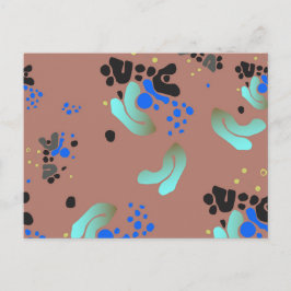 はがき抽象芸術カラフルBLOBおもしろい ポストカード