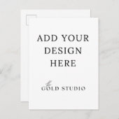 はがき招待状ポートレートテンプレート 空白の ポストカード (正面/裏面)