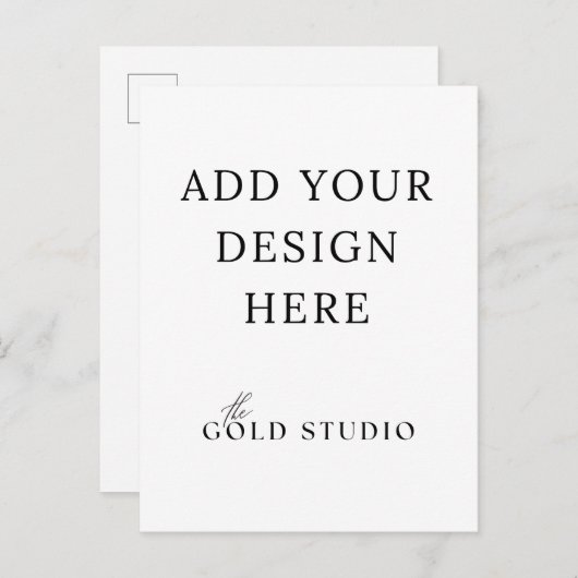 はがき招待状ポートレートテンプレート 空白の ポストカード (正面/裏面)