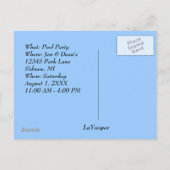 はがき招待状夏のグリル7月PCの4th インビテーションポストカード (裏面)