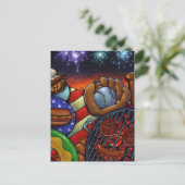 はがき招待状夏のグリル7月PCの4th インビテーションポストカード (スタンド正面)